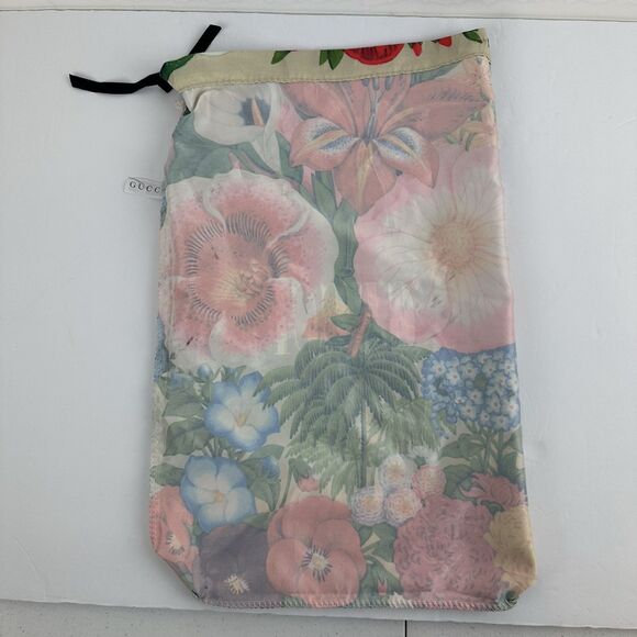 GUCCI Floral Tropical Trees Dust Bag Drawstring Travel Shoes 18"L x 12"W - Picture 8 of 10